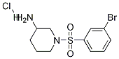 1-(3-BroMo-benzenesulfonyl)-piperidin-3-ylaMine hydrochloride Struktur