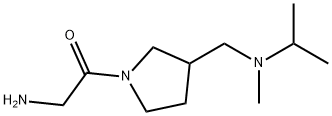 2-AMino-1-{3-[(isopropyl-Methyl-aMino)-Methyl]-pyrrolidin-1-yl}-ethanone Struktur