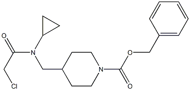 4-{[(2-Chloro-acetyl)-cyclopropyl-aMino]-Methyl}-piperidine-1-carboxylic acid benzyl ester Struktur