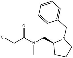 N-((S)-1-Benzyl-pyrrolidin-2-ylMethyl)-2-chloro-N-Methyl-acetaMide Struktur