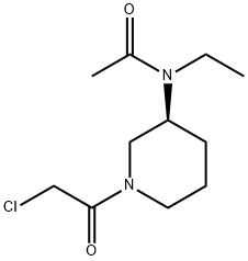 N-[(S)-1-(2-Chloro-acetyl)-piperidin-3-yl]-N-ethyl-acetaMide Struktur