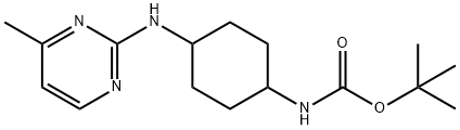 [4-(4-Methyl-pyrimidin-2-ylamino)-cyclohexyl]-carbamic acid tert-butyl ester Struktur