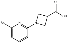 1-(6-Bromo-pyridin-2-yl)-azetidine-3-carboxylic acid Struktur