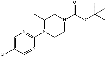 4-(5-Chloro-pyrimidin-2-yl)-3-methyl-piperazine-1-carboxylic acid tert-butyl ester Struktur