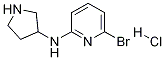 (6-Bromo-pyridin-2-yl)-pyrrolidin-3-yl-amine hydrochloride Struktur