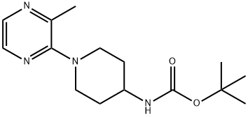 [1-(3-Methyl-pyrazin-2-yl)-piperidin-4-yl]-carbamic acid tert-butyl ester Struktur