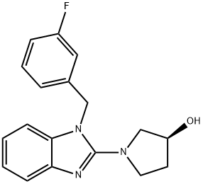 (S)-1-[1-(3-Fluoro-benzyl)-1H-benzoiMidazol-2-yl]-pyrrolidin-3-ol Struktur