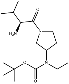 [1-((S)-2-AMino-3-Methyl-butyryl)-pyrrolidin-3-yl]-ethyl-carbaMic acid tert-butyl ester Struktur