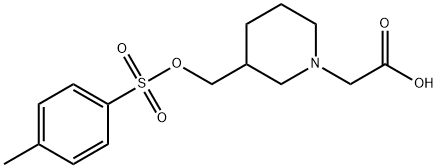 [3-(Toluene-4-sulfonyloxyMethyl)-piperidin-1-yl]-acetic acid Struktur