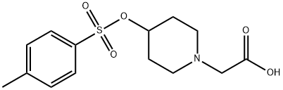 [4-(Toluene-4-sulfonyloxy)-piperidin-1-yl]-acetic acid Struktur