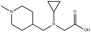 [Cyclopropyl-(1-Methyl-piperidin-4-ylMethyl)-aMino]-acetic acid Struktur