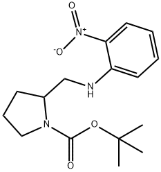 2-[(2-Nitro-phenylaMino)-Methyl]-pyrrolidine-1-carboxylic acid tert-butyl ester Struktur