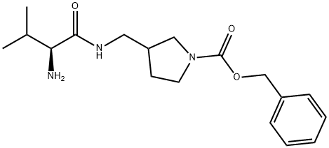 3-[((S)-2-AMino-3-Methyl-butyrylaMino)-Methyl]-pyrrolidine-1-carboxylic acid benzyl ester Struktur