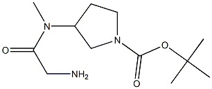 3-[(2-AMino-acetyl)-Methyl-aMino]-pyrrolidine-1-carboxylic acid tert-butyl ester Struktur