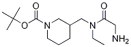 3-{[(2-AMino-acetyl)-ethyl-aMino]-Methyl}-piperidine-1-carboxylic acid tert-butyl ester Struktur