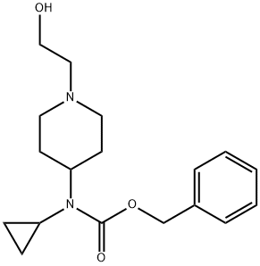 Cyclopropyl-[1-(2-hydroxy-ethyl)-piperidin-4-yl]-carbaMic acid benzyl ester Struktur