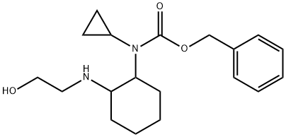 Cyclopropyl-[2-(2-hydroxy-ethylaMino)-cyclohexyl]-carbaMic acid benzyl ester Struktur