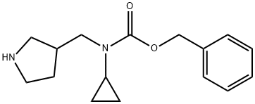 Cyclopropyl-pyrrolidin-3-ylMethyl-carbaMic acid benzyl ester Struktur