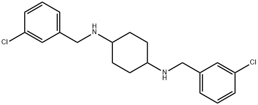 N,N'-Bis-(3-chloro-benzyl)-cyclohexane-1,4-diaMine Struktur