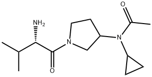 N-[1-((S)-2-AMino-3-Methyl-butyryl)-pyrrolidin-3-yl]-N-cyclopropyl-acetaMide Struktur