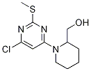 [1-(6-Chloro-2-methylsulfanyl-pyrimidin-4-yl)-piperidin-2-yl]-methanol Struktur