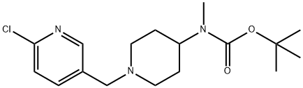 [1-(6-Chloro-pyridin-3-ylmethyl)-piperidin-4-yl]-methyl-carbamic acid tert-butyl ester Struktur