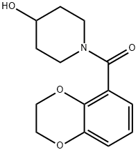 (2,3-Dihydro-benzo[1,4]dioxin-5-yl)-(4-hydroxy-piperidin-1-yl)-Methanone Struktur