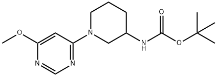 [1-(6-Methoxy-pyriMidin-4-yl)-piperidin-3-yl]-carbaMic acid tert-butyl ester Struktur