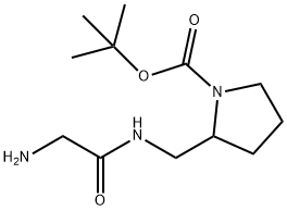 2-[(2-AMino-acetylaMino)-Methyl]-pyrrolidine-1-carboxylic acid tert-butyl ester Struktur