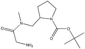 2-{[(2-AMino-acetyl)-Methyl-aMino]-Methyl}-pyrrolidine-1-carboxylic acid tert-butyl ester Struktur