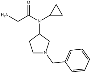 2-AMino-N-(1-benzyl-pyrrolidin-3-yl)-N-cyclopropyl-acetaMide Struktur