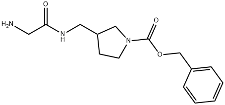 3-[(2-AMino-acetylaMino)-Methyl]-pyrrolidine-1-carboxylic acid benzyl ester Struktur