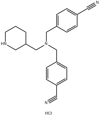 4,4'-(piperidin-3-ylMethylazanediyl)bis(Methylene)dibenzonitrile hydrochloride Struktur