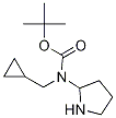 Cyclopropyl-pyrrolidin-2-ylMethyl-carbaMic acid tert-butyl ester Struktur