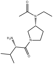 N-[(R)-1-((S)-2-AMino-3-Methyl-butyryl)-pyrrolidin-3-yl]-N-ethyl-acetaMide Struktur