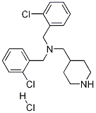 Bis-(2-chloro-benzyl)-piperidin-4-ylmethyl-amine hydrochloride Struktur