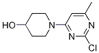 1-(2-Chloro-6-methyl-pyrimidin-4-yl)-piperidin-4-ol Struktur