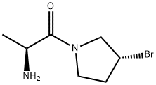 (S)-2-AMino-1-((R)-3-broMo-pyrrolidin-1-yl)-propan-1-one Struktur