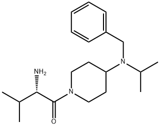 (S)-2-AMino-1-[4-(benzyl-isopropyl-aMino)-piperidin-1-yl]-3-Methyl-butan-1-one Struktur