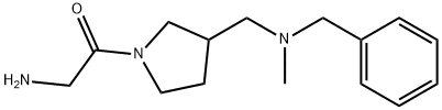 2-AMino-1-{3-[(benzyl-Methyl-aMino)-Methyl]-pyrrolidin-1-yl}-ethanone Struktur