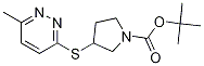 3-(6-Methyl-pyridazin-3-ylsulfanyl)
-pyrrolidine-1-carboxylic acid tert
-butyl ester Struktur