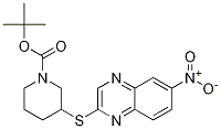 3-(6-Nitro-quinoxalin-2-ylsulfanyl)
-piperidine-1-carboxylic acid tert-
butyl ester Struktur