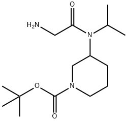 3-[(2-AMino-acetyl)-isopropyl-aMino]-piperidine-1-carboxylic acid tert-butyl ester Struktur