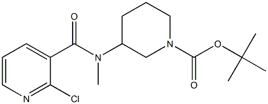 3-[(2-Chloro-pyridine-3-carbonyl)-Methyl-aMino]-piperidine-1-carboxylic acid tert-butyl ester Struktur