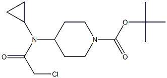 4-[(2-Chloro-acetyl)-cyclopropyl-aMino]-piperidine-1-carboxylic acid tert-butyl ester Struktur