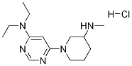 Diethyl-[6-(3-MethylaMino-piperidin-1-yl)-pyriMidin-4-yl]-aMine hydrochloride Struktur