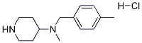 Methyl-(4-Methyl-benzyl)-piperidin-4-yl-aMine hydrochloride Struktur