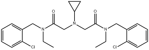 N-(2-Chloro-benzyl)-2-({[(2-chloro-benzyl)-ethyl-carbaMoyl]-Methyl}-cyclopropyl-aMino)-N-ethyl-acetaMide Struktur