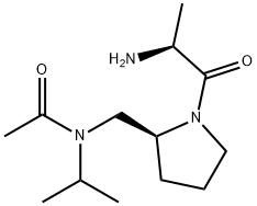 N-[(S)-1-((S)-2-AMino-propionyl)-pyrrolidin-2-ylMethyl]-N-isopropyl-acetaMide Struktur