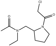 N-[1-(2-Chloro-acetyl)-pyrrolidin-2-ylMethyl]-N-ethyl-acetaMide Struktur